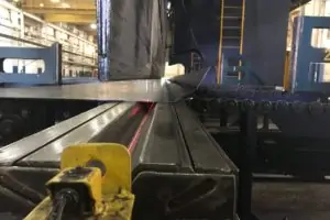 steel forming press brake close up steel forming press brake close up